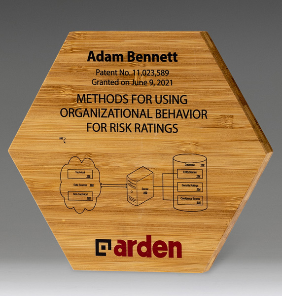 Bamboo Hexagon Desktop Patent Award